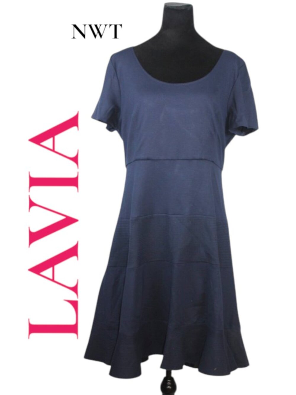 NWT Lavia Short Sleeve Crewneck Dress Size Italian 50 US 14